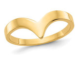 14K Yellow Gold Chevron Wedding Ring Band